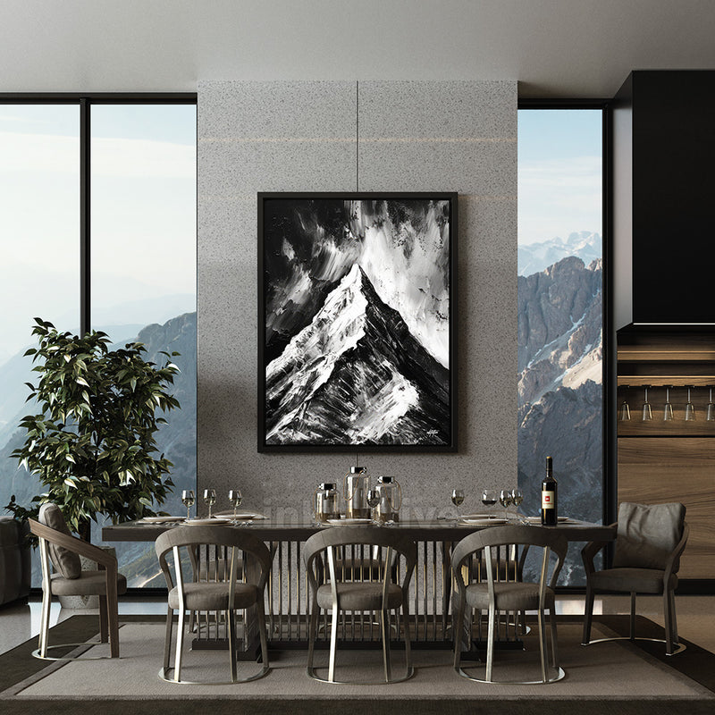 Abstract mountain wall art kitchen