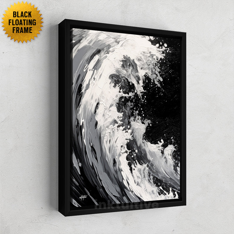 Abstract wave wall decor framed