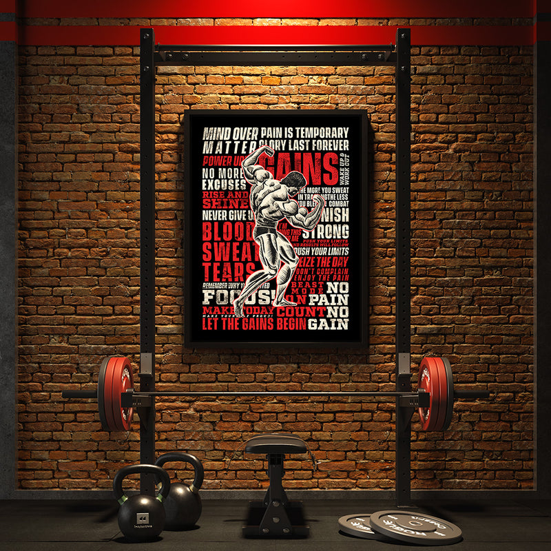 Arnold Flex Gym Motivational Canvas Art