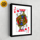 Jack of hearts playing card canvas art framed