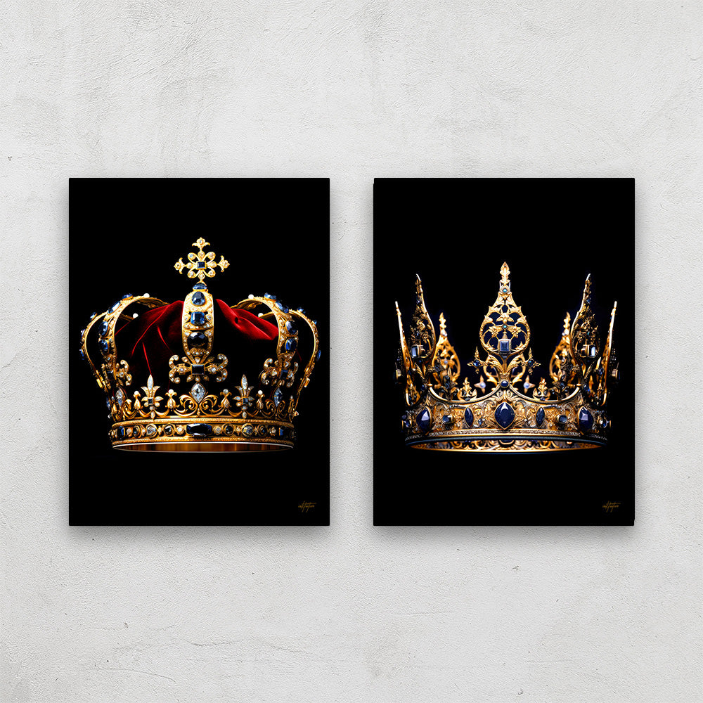 King and Queen Crowns Set, image size:1000x1000