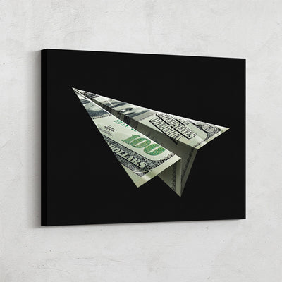 Money paper plane origami cool wall art
