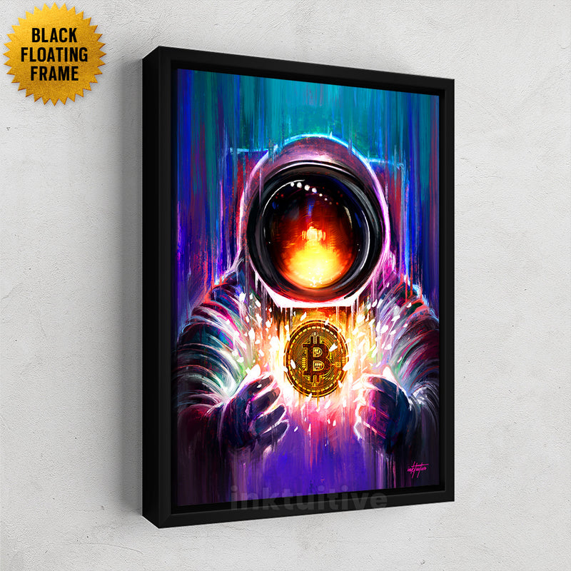 bitcoin astronaut inspirational wall art