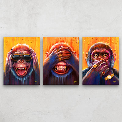 canvas prints of monkeys in graffiti style
