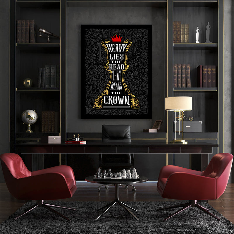Chess wall art for man cave or office.