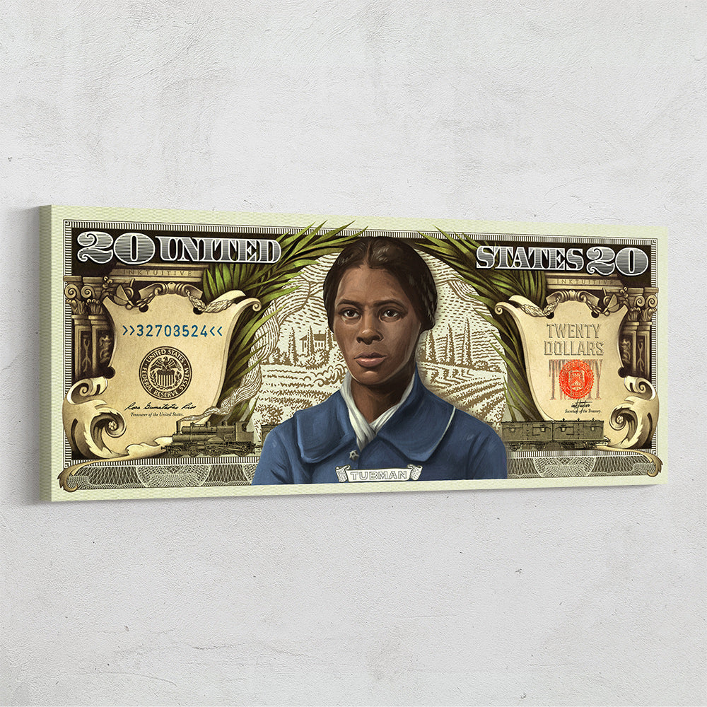 Harriet Tubman Twenty 20 Dollar Bill Novelty Collectible Money with Case