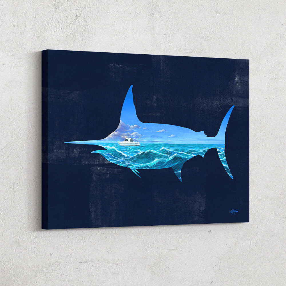 Beautiful Marlin Fishing Canvas Art – Inktuitive