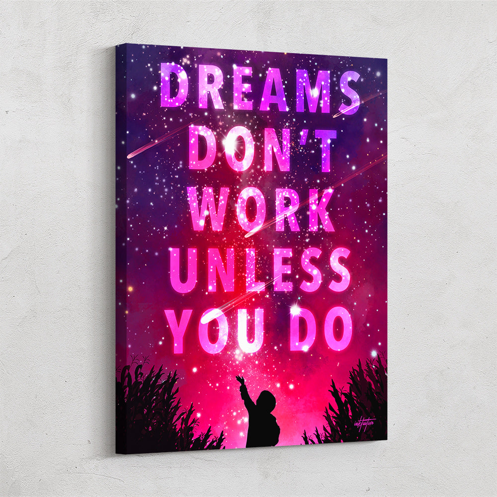 Dream Works Motivational Canvas Art Inktuitive