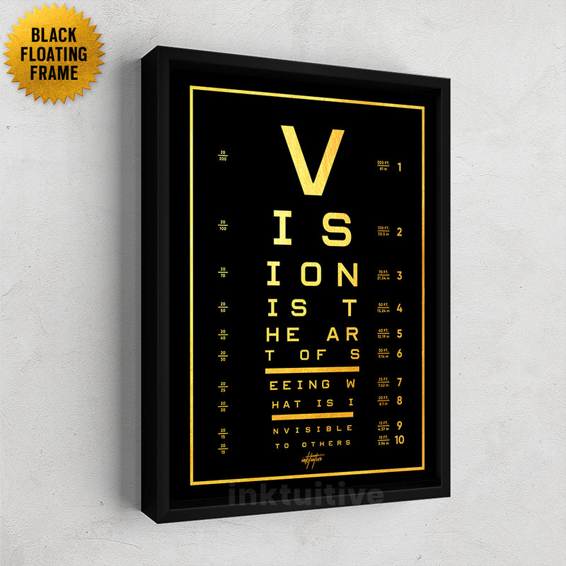Vision Test, Canvas art framed in gold