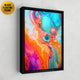 Abstract wall decor colorful marble framed