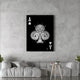 Ace of Clubs poker canvas art in a living room