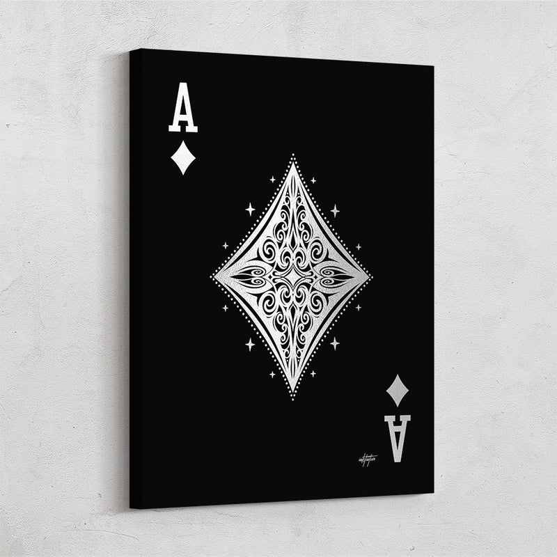 Ace of Diamonds platinum wall art