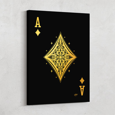 Ace of Diamonds poker card wall art