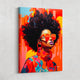 Afro portrait colorful wall decor