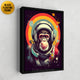 Astro Ape Black Framed Cosmic Artwork Inktuitive