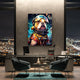Astro Bulldog Canvas art living room