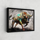 Bull Money Black Framed Art