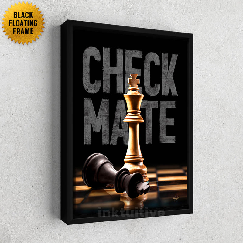 Checkmate Black Framed Art