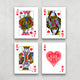 Deck of Hearts playing card canvas art