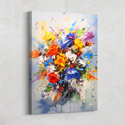 Elegant Abstract Gallery Style Floral Canvas Print