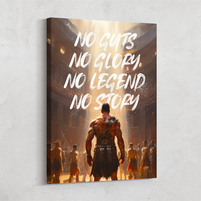 Gladiators Creed Motivational Fitness Canvas Art