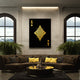 Gold Ace of Diamonds wall art living room