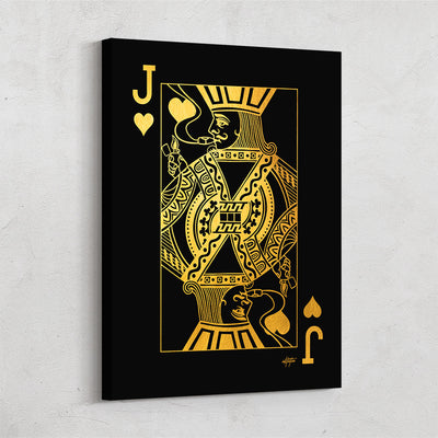 Gold Jack of Hearts canvas art