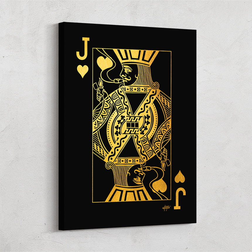 Jack of Hearts Canvas Art: Embrace Audacity in Love by Inktuitive