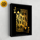 Jack of Clubs gold wall decor framed