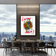 Jack of Hearts canvas art in a kitchen