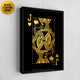 Jack of Hearts gold framed canvas art