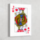 Jack of hearts poker card canvas art