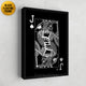 Jack of Spades poker card canvas art framed