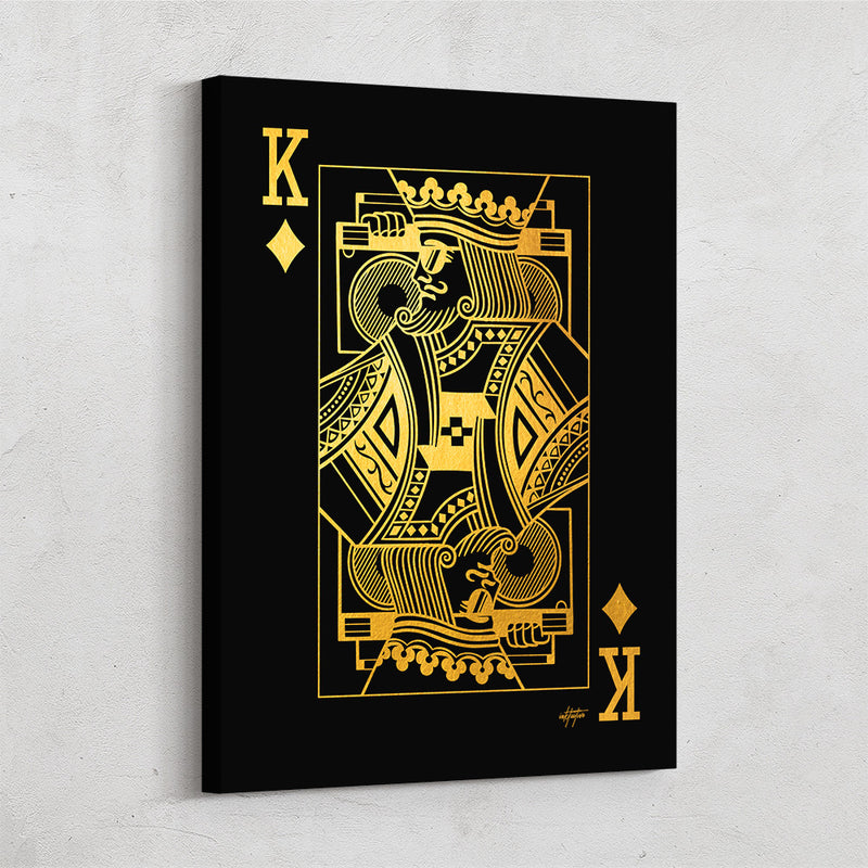 King of Diamonds poker card wall art