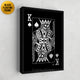 King of Spades platinum poker card wall art framed