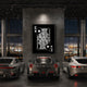 King of Spades platinum wall art luxury car garage