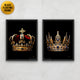 King Queen Crown Canvas Art Framed