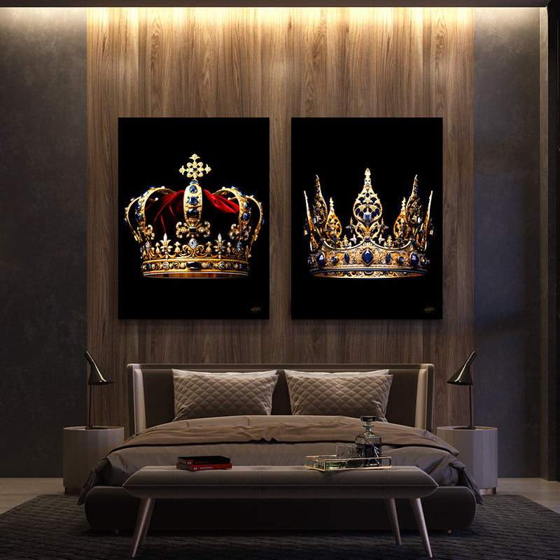 King And Queen Crowns Together