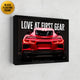 Love at First Gear framed car canvas art