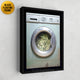 Money Cycle Framed Canvas Art Washing Machine Money Art