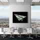 Money plane origami modern wall art in office
