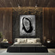 Moonwalk nike imprint on moon canvas art in bedroom