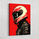 Moto Helmet red black canvas art