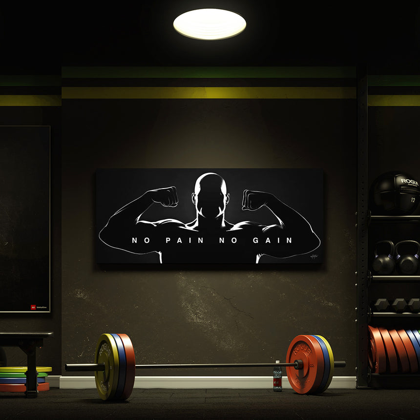 Affiche Motivation No Pain No Gain - Damdekoli - Déco Gym Fitness Salle De Sport