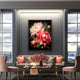 Peonies flower art in a living room