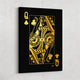 Queen of Clubs gold wall decor