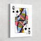 Queen of Spades poker card canvas art