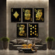 Royal Flush Diamonds Gold Canvas Art Set Living Room