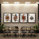 Spades playing cards canvas art set office