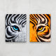 Two Tiger faces art set